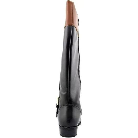 Karen Scott Womens Deliee Round Toe Knee High Riding, Black/Cognac, 3 Sizes - Picture 5 of 5